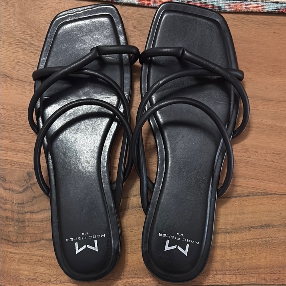 Marc Fisher Black Strappy Sandals